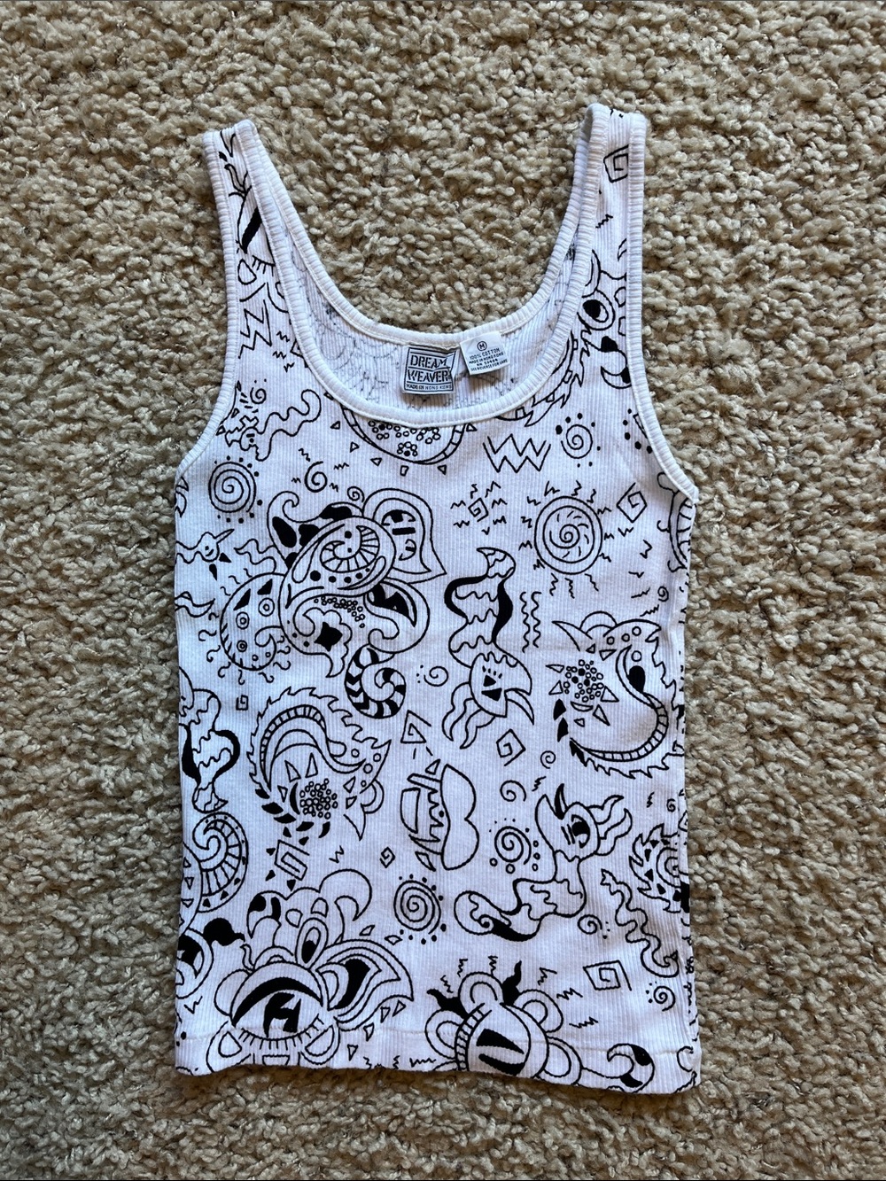 Dreamweaver Vintage Graphic Ribbed Tank Top